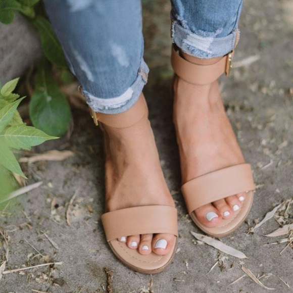 "The Tessa" Sandal- Tan - Picture 2 of 4